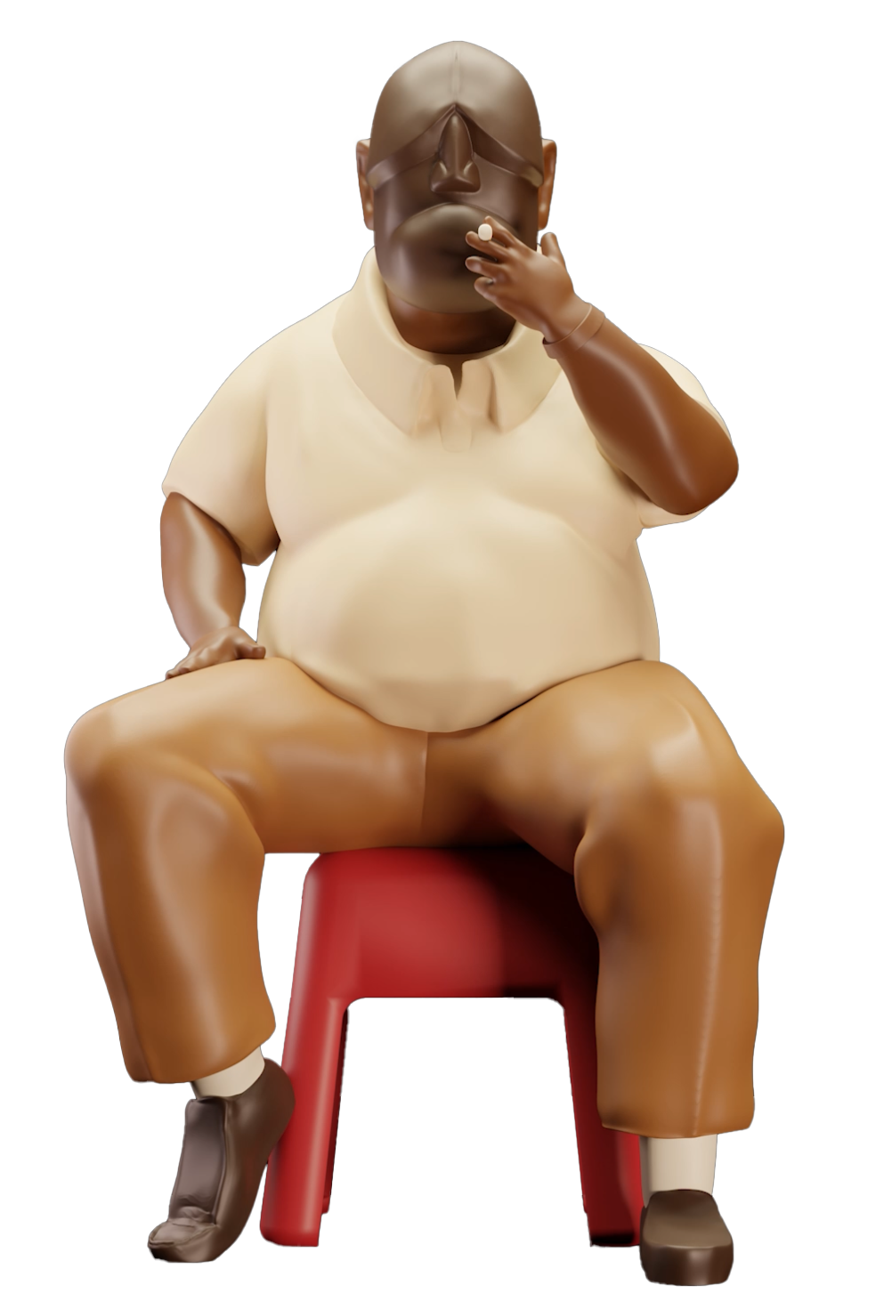 Grootman collectible figure, seated
